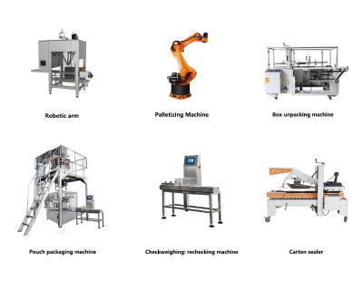 Chine Ligne d'emballage automatique robotique en option SUS304 pour les usines de transformation alimentaire à vendre