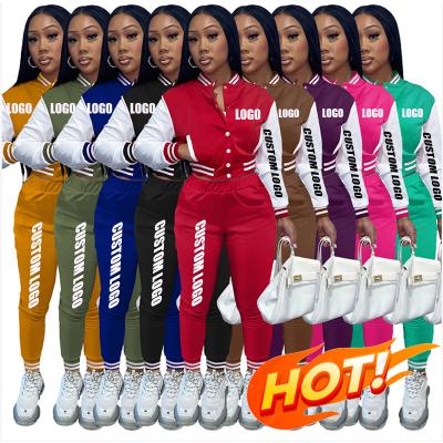 China W2 Jogger Two Piece Pants Breathable For Custom Tracksuits Tracksuit Sweatsuit Set Women Stacked Woman Sweatpants Suit for sale