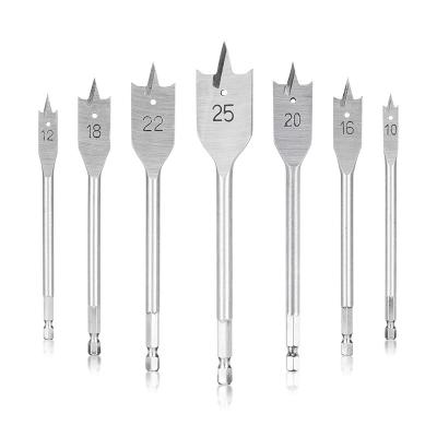 China Universal Sharp Shank Plating Tip Blister Pack Hex Shovel Drill Holes DINGQI Wood Flat Drill Bit For Woodworking for sale
