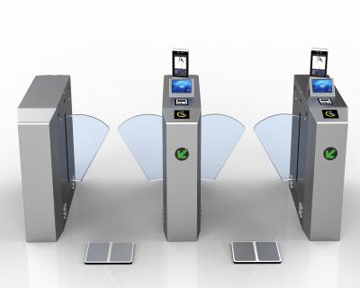 China Full Automatic Motion Detection Motor Fast Speed ESD Tester Flap Turnstile Single Gate With 4 Pairs Infrared Sensor for sale