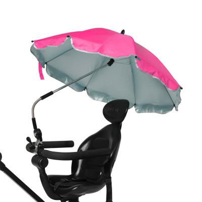 China Pongee Trolley Can Rotate 360 Degree Baby Stroller Umbrella With Clip Handle Universal Baby for sale