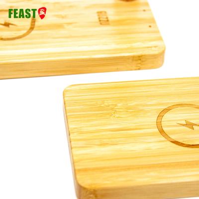 China Multi-functional Hot Selling Wireless Charging Custom Wooden Mobile Phone Pad Wireless Charger For Mobile Phones for sale