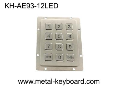 Chine Le pavé numérique en métal léger arrière dans 3x4 Matrix 12 verrouille le clavier numérique d'acier inoxydable à vendre