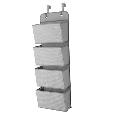 China CLASSIC Recommend Non Woven Multi Layer Storage Bags Behind The Door Four Grids Multifunctional Hanging Bag for sale