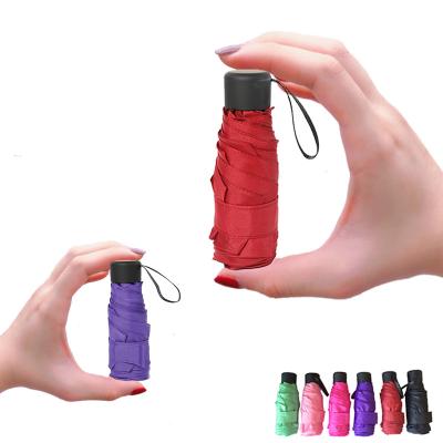 China Small Mini Umbrella Mini Umbrella UV Protection Men 180g Ladies Sunscreen Rainproof And Convenient Travel Windproof Umbrellas for sale