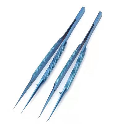 China Titanium Alloy L Edge Precision Fingerprint Fly Line 0.15mm Picker Metal Tweezers For Small Precision Components for sale