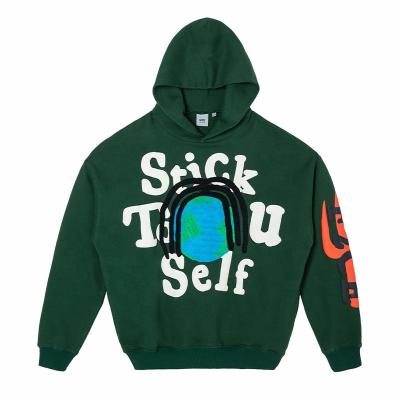 China Anti-wrinkle 100% Heavy Cotton Printing On Demands Breathable Oersize Luxury Hoodie Puff Print Hoodies Men Custom Logo Moq 1pc for sale
