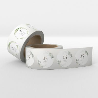 China Waterproof UV Resistant Vinyl Labeled Round Sticker With Logo , Custom Printed Outline Cut PVC Sticker for sale