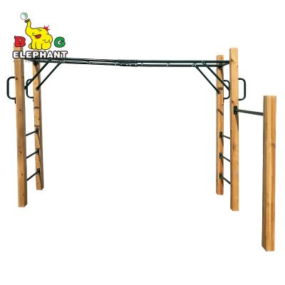 China Wood And Metal Jungle Gym Climbing Frame Outdoor Obstacle Course Monkey Bar for sale