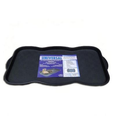 China Factory Wholesale Viable Universal Black Large Pet Food Boot Mat Competitive Price Plastic Shoe Tray for sale