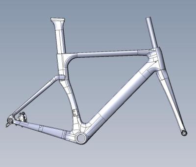 China Road Bikes New Disc Carbon Road Bike Frame, 160mm Disc Road Bicycle Frame, 142*12mm Rear Through Axle Bike Frame Road for sale