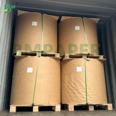 China 50gsm 60gsm 70gsm Lightweight Tear-Resistant Brown Striped Kraft Paper One Side Gloss Excellent For Flower packaging Bread packaging for sale