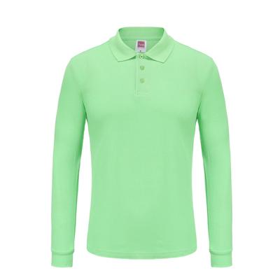 China Couples Equipment Premium Anti-wrinkle Cotton Sports Long Sleeve Quick-Drying Polo Shirt for sale