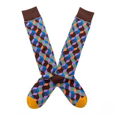 China Women's Abstract Art Breathable Knee High Socks, Flowers And Trees Pattern Socks, Can Bulk Wholesale Can Be OEM Customized Logo for sale