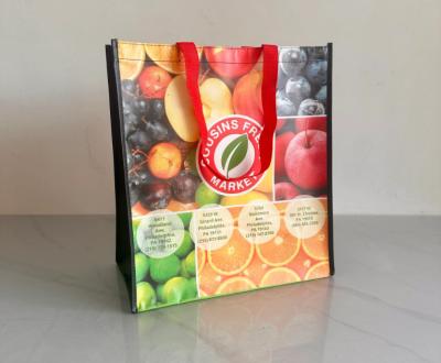 China Printed Eco Grocery Printable Gift Reusable Recycled Non-Woven Laminate Promotional Custom Non Woven Shopping Tote Bag With Logo for sale