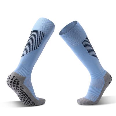 China Thick Non Slip Soccer Knitting Anti Slip Youth Grip Football Socks for Active Players for sale