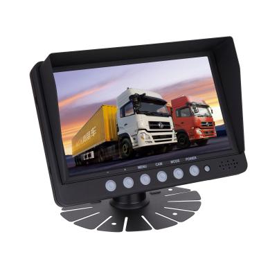 China Quad Function AHD Sunvisor Rear View Monitor 2 Channel Camera Input Remote Control Car Monitor Stand Alone TFT For Commercial Vehicle for sale