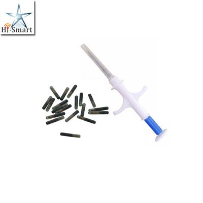 China 13.56MHz Programmable RFID nfc Microchips Transponder 2.12x12mm RFID Human Implantable Animal chip Pet Glass Tag for sale