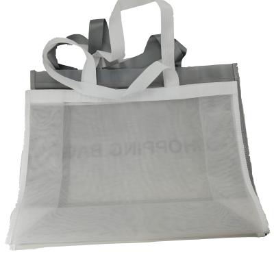 China Customized Polyester Recyclable Small Mesh Bag With Printed Logo Mesh Produce Bags for sale