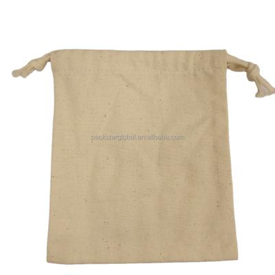 China Recyclable 6 oz cotton gift bag with double string for sale