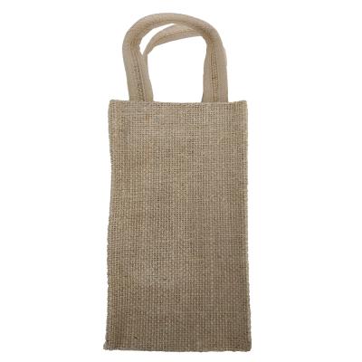 China Popular Reclycled Beautiful Natural Color Jute Wine Bag, Carrier Bags, Jute Bags for sale