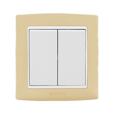 China The Group of Ten Series 2 Gang 2 Way Switch Wall Switch Recessed Socket 86X91MM for sale