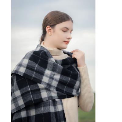 China 2021 Autumn And Winter Factory Custom Soft Wool PURE Warm 100% Wool Other Scarves Shawl For Women for sale