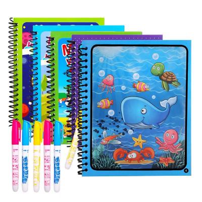 China ECO Reusable Custom Coloring Magic Book With Water Pen Painting Book Quite Book For Kids for sale