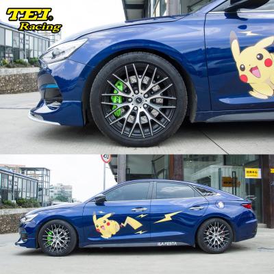 China 4 Piston Racing Caliper Hyudnai big Brake Kit 330*28 MM High Carbon Disc Racing And Brake Pads For La Festa 17 Inch Rim for sale