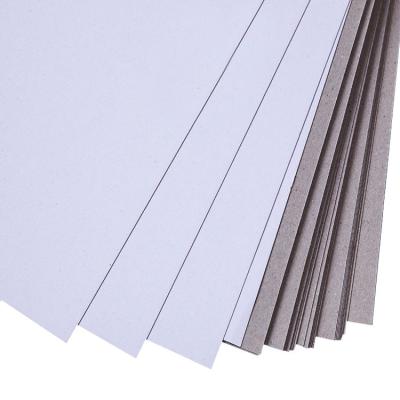 Chine Carton duplex à dos gris blanc 300 gsm Carton de papier mélangé Pâte recyclée à vendre
