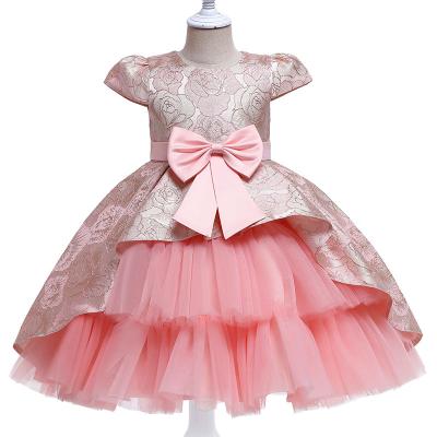 China Cuhk's new girls breathable dress children's princess dress bow dress dress foreign spot for sale