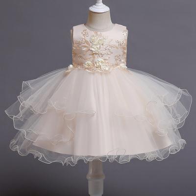 China Breathable new age wholesale flower spot wedding dress princess children's dress bitter trade fleabane fleabane dress for sale