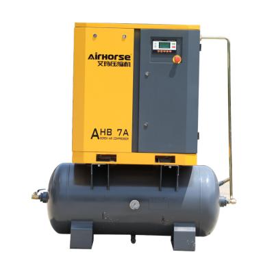 China Low Noise Industrial Screw compressor7.5kw10hp Air Compressor Prices with Air Tank for sale