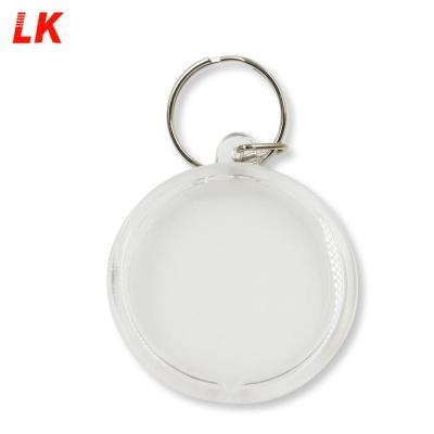 China Custom wholesale custom logo frame white acrylic holographic promotion gift photo key chain for sale