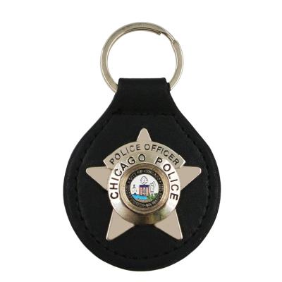 China Car brand logo high quality custom made genuine leather key chain key chain custom size for sale
