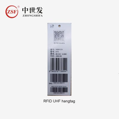 China Hot Sale Viable RFID Paper UHF Clothes Tags Hang Tag for sale