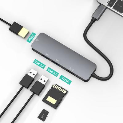 China USB3.0 5Gbps New Arrival High Speed Multimedia 5 IN 1 USB Type C Hub For Presentations And More Movies for sale