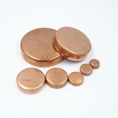 China 1 Inch C12200/TP2 Copper Cap Sweat End Copper Pipe Fitting for sale