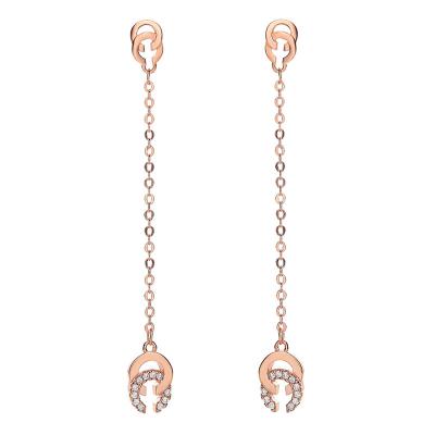 China Custom Cheap Retro Ladies Long Fringed Sterling Silver Earrings for sale