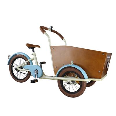 China Street Human Power Small Size Mini Cargo Bike Single Speed Three Wheels With Seat Shelf for sale