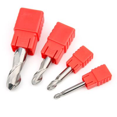 Chine Jambe droite en aluminium de coupeur de fraisage de fraise en bout de nez de boule de carbure à vendre