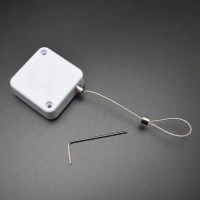 China Anti theft security tether steel cable retractable pull reel box anti-theft pull box for sale