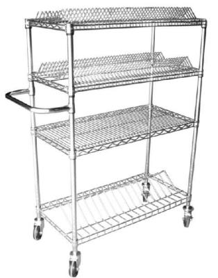 China Conductive Reel Industrial Wire Shelving With Wheels Electroplate Surface Treatment for sale