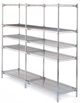 China Chrome Industrial Wire Shelving , 5 Tiers ESD Rack PCB Wire Mesh Shelving System For Electronics Industry for sale