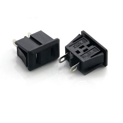 China AC-09 Female Outlet AC Socket 2 Pin Alternating Current Residential/General Purpose 15A 125V Alternate Power Jack Socket for sale