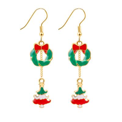 China FASHIONABLE Bells Earrings Tree Christmas Colorful Beads Drop Earrings Christmas Garland Christmas Gifts for sale