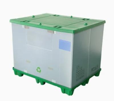 China Storage Logistic Sleeve Foldable Coaming Plastic Pallet Box With Lock for sale