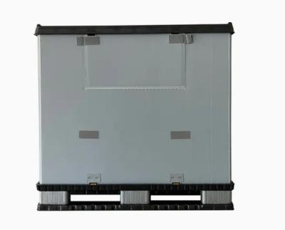 China Heavy Duty HDPE Logistic Transportaion Storage Foldable Collapsible Plastic Pallet Box for sale