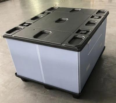 China Lightweight Double Layer Plastic Pallet Box With Vacuum Forming For Logistics for sale