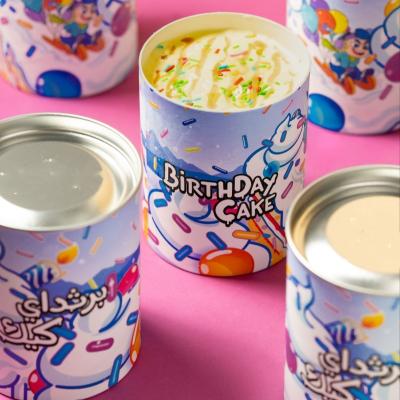 China Ice Cream Paper Squeeze Tube Ice Cream Packaging Food Paper Tube With Tin Lid Ice Cream Paper Tube for sale